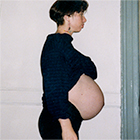 Very pregnant Ruth, 1989